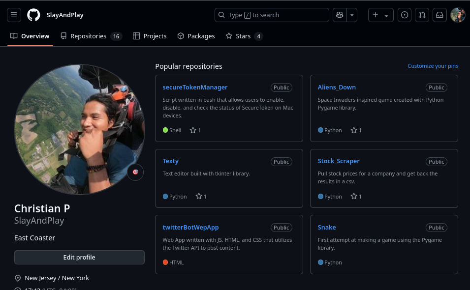 Hosted on Github Pages.