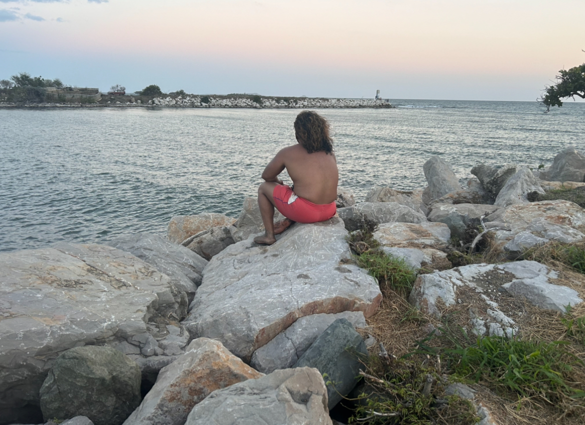 Enjoying the view in the Caribbeans
